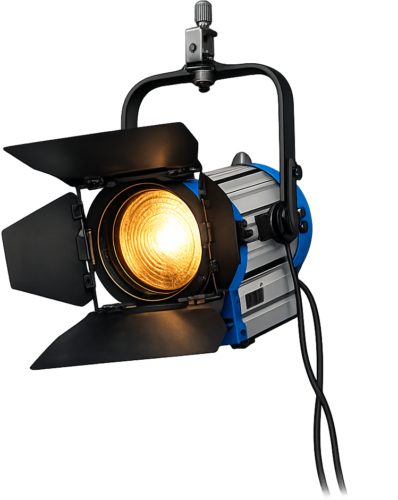 Professional movie production spotlight for Apparition film crew and industry inquiries.