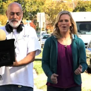 Production crew setting up the next shot.